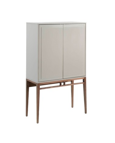 Aparador Alto Madera Beige y Nogal
