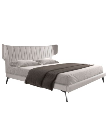 Cama de Tela Gris Claro Modelo 7160