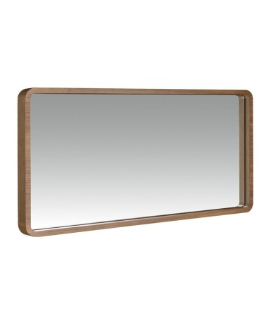 Espejo de pared rectangular de nogal