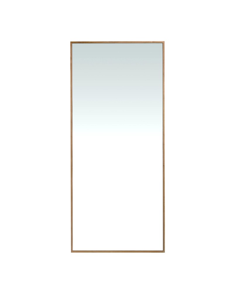 Espejo de pared rectangular de nogal