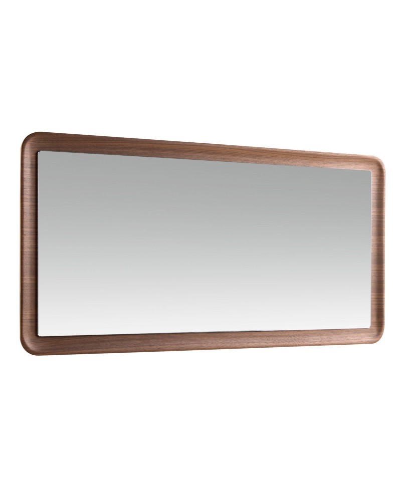 Espejo de pared rectangular de nogal