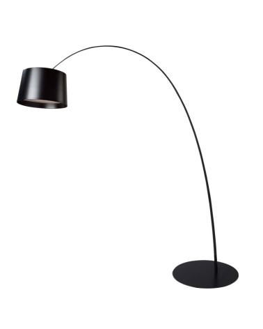 Lámpara de pie ajustable de acero negro