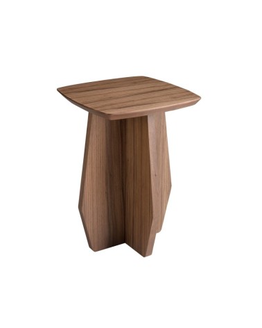 Mesa auxiliar cuadrada de nogal
