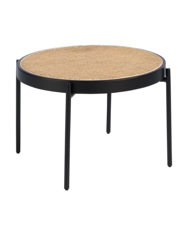 Mesa de centro redonda de ratán