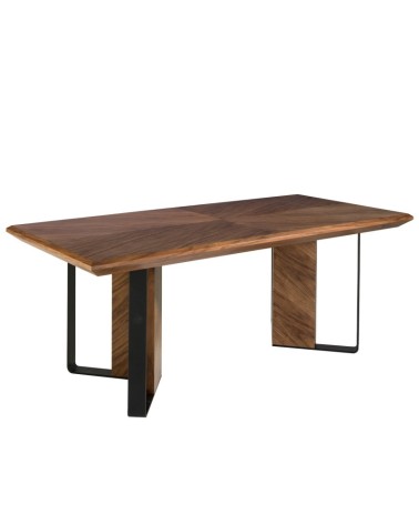 Mesa de comedor rectangular de nogal