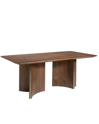 Mesa de comedor rectangular de nogal