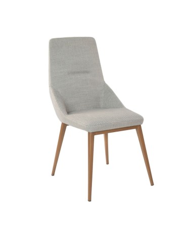 Silla de tela gris claro