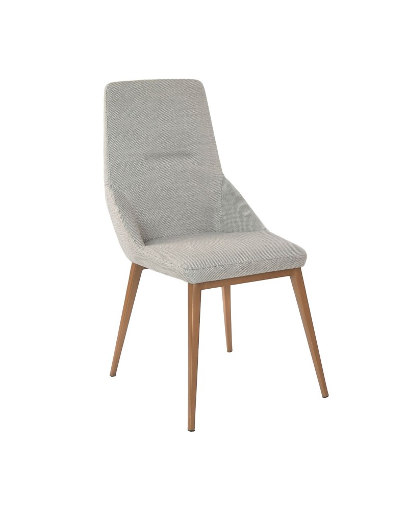 Silla de tela gris claro