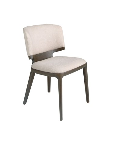 Silla de tela gris claro