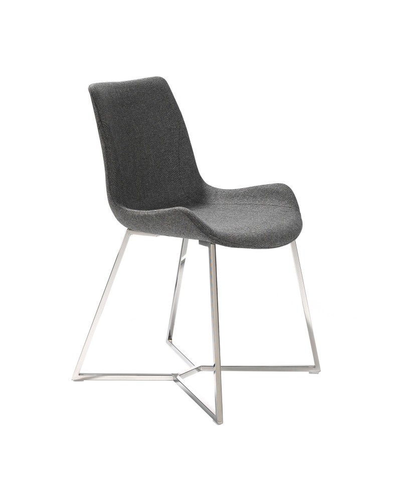 Silla de tela gris oscuro