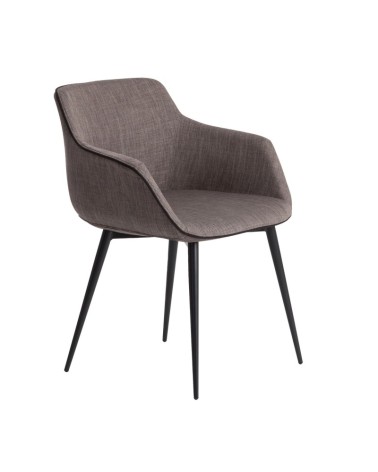 Silla de tela gris oscuro