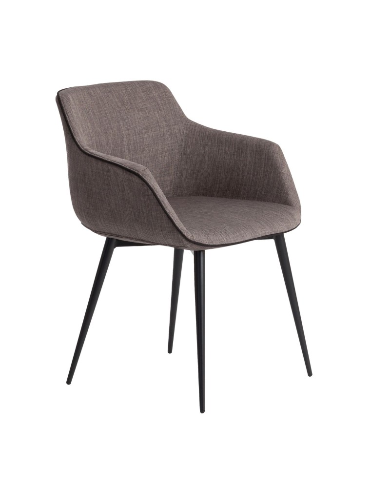 Silla de tela gris oscuro