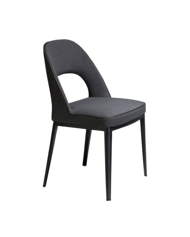 Silla de tela gris oscuro