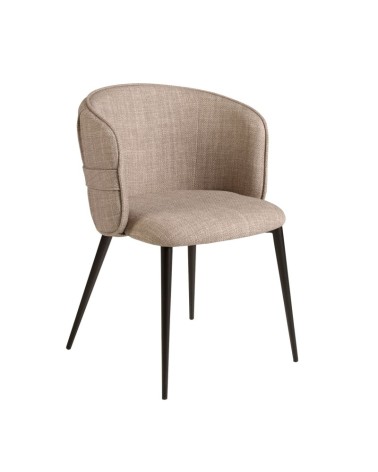 Silla de tela marrón