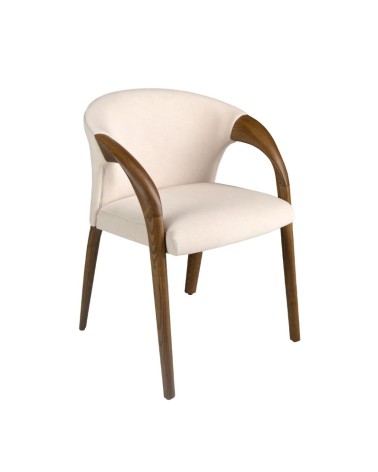 Silla de terciopelo crema