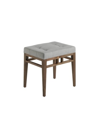 Taburete de tela gris