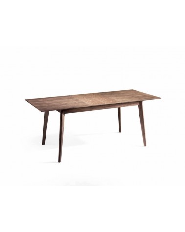 Mesa comedor extensible de madera nogal