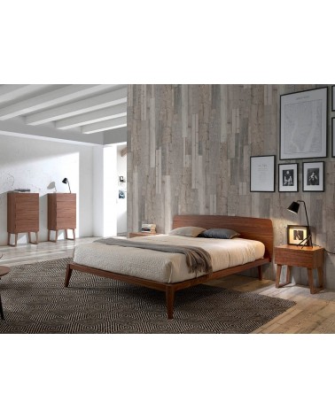 Cama de madera Nogal